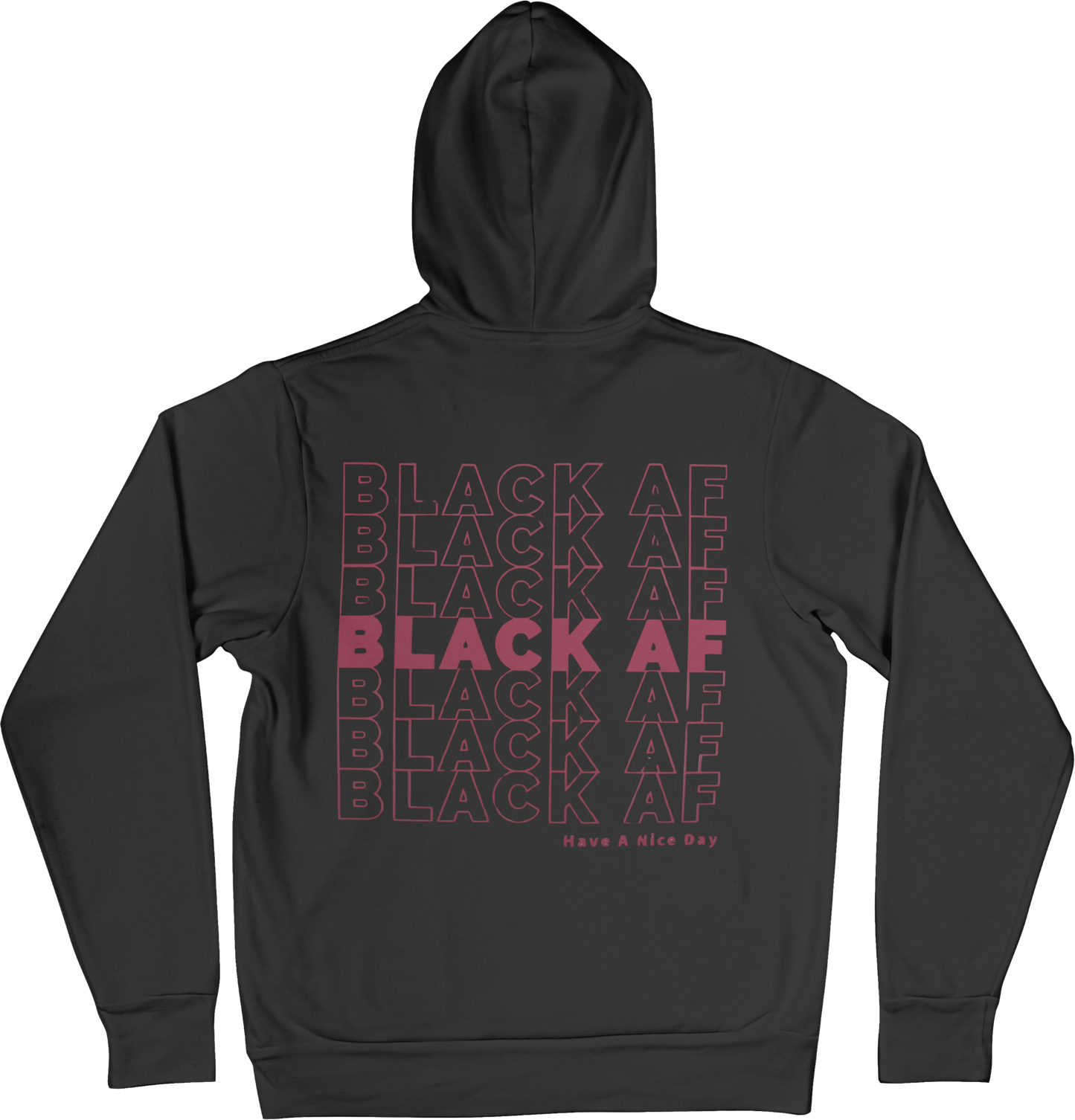 Black aF Long Sleeve Hoodie